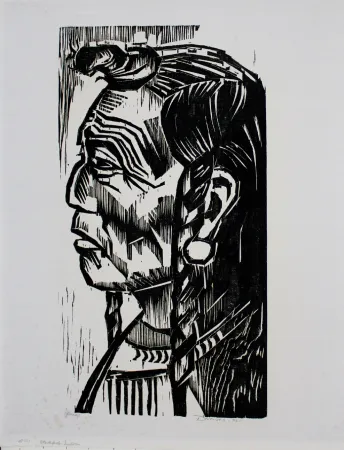 Woodcut Drewes - Blackfoot