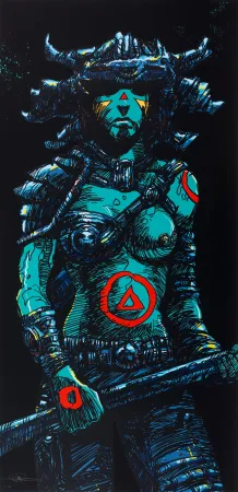 Screenprint Druillet - Guerrière de la Nuit
