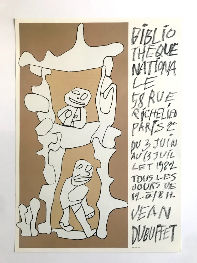 Poster Dubuffet - Bibliothèque nationale - Site Richelieu