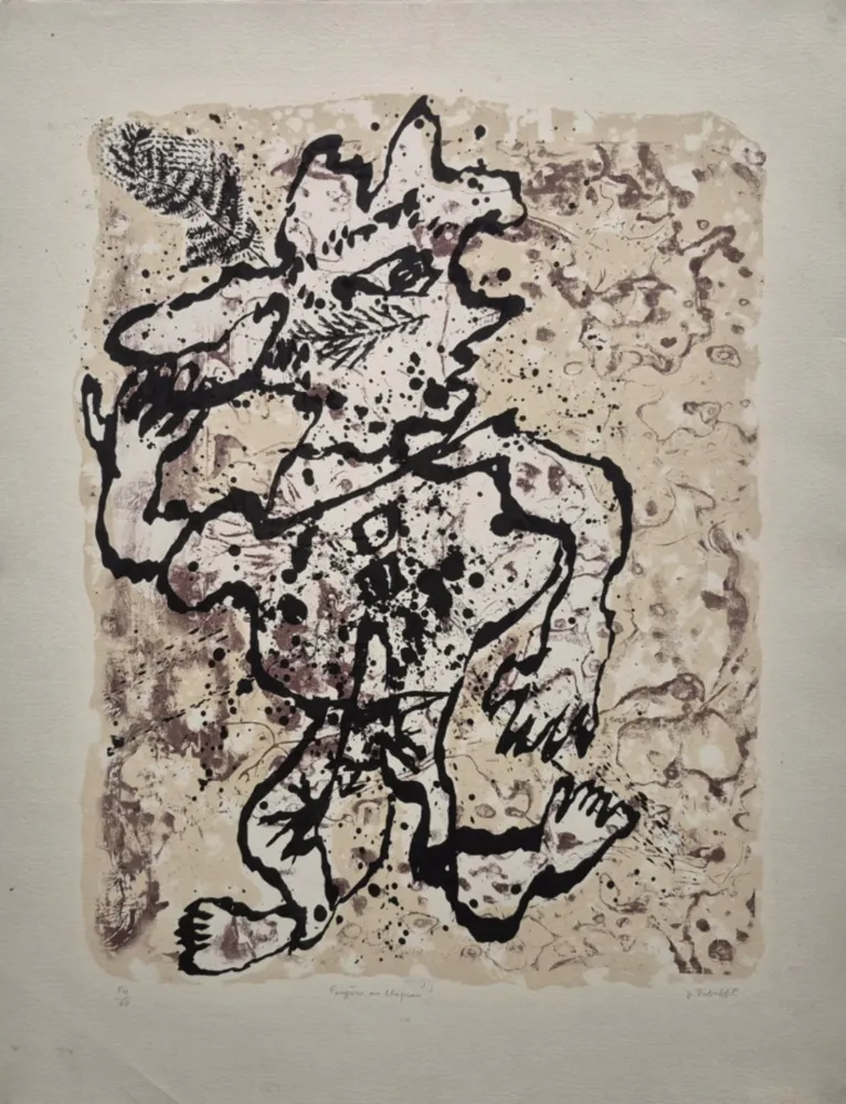 Lithograph Dubuffet - Fougère au Chapeau (Fogere with Hat)