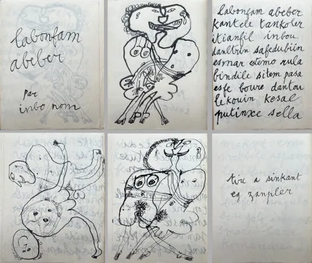 Illustrated Book Dubuffet - LABONFAM ABEBER PAR INBO NOM (1950)