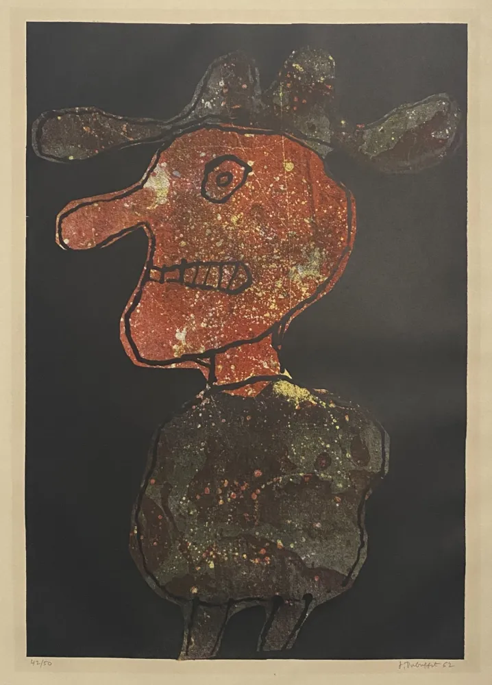 Lithograph Dubuffet - Personnage au Chapeau