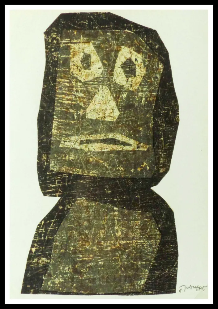 Lithograph Dubuffet - TOTEM MOAI