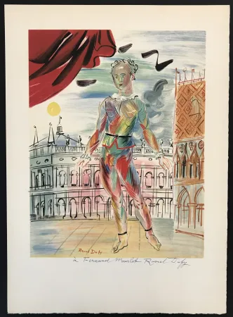 Lithograph Dufy - Arlequin a la Maniere Venitienne