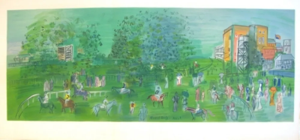 Lithograph Dufy - Ascot