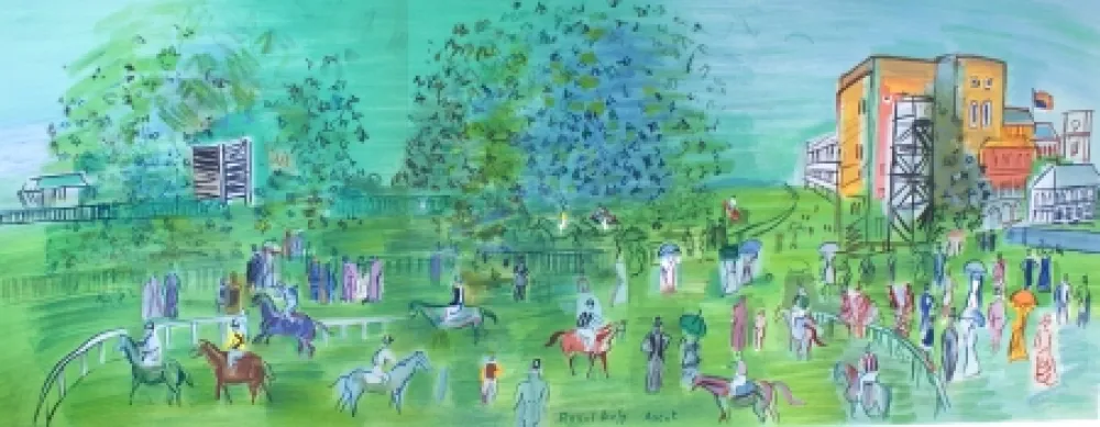 Lithograph Dufy - Ascot