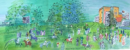 Lithograph Dufy - Ascot