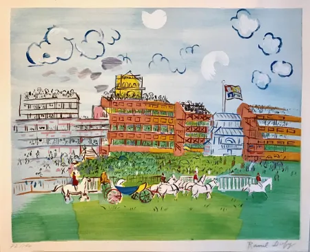 Lithograph Dufy - Ascot 