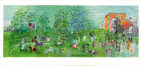 Lithograph Dufy - ASCOT. Le champ de courses en 1930 (1969).