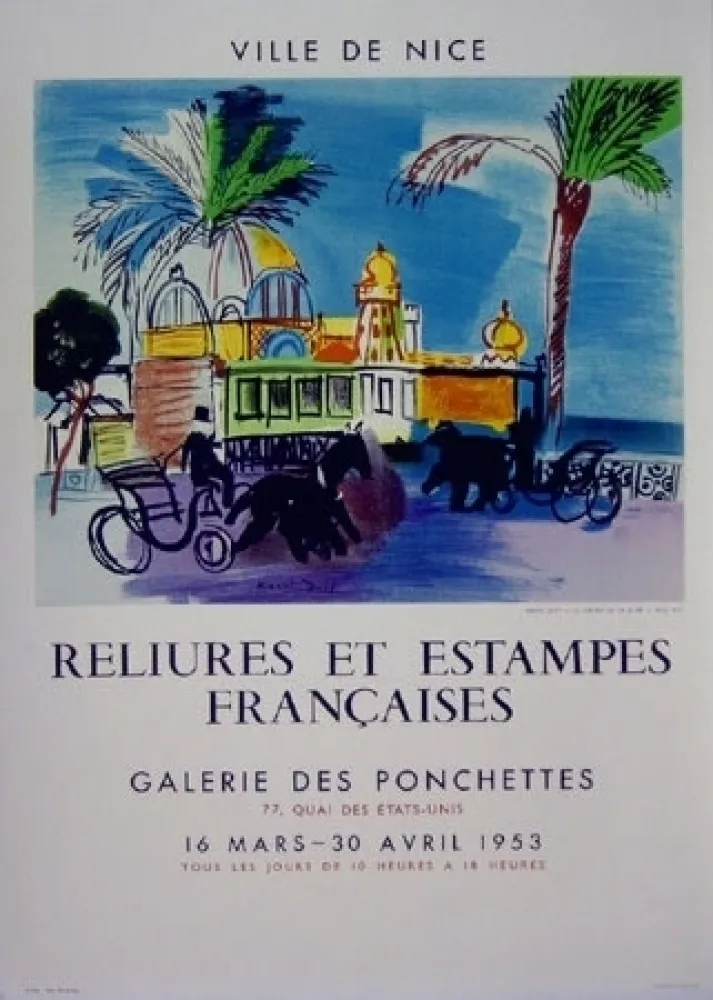 Lithograph Dufy - CASINO A NICE