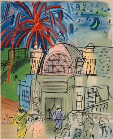 Lithograph Dufy - CASINO-NIZZA