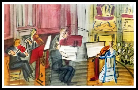 Lithograph Dufy - CONCERT DES ANGES II
