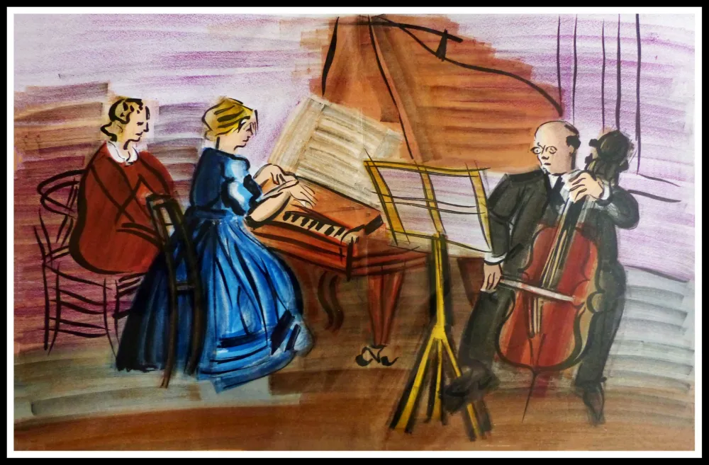 Lithograph Dufy - CONCERT DES ANGES III