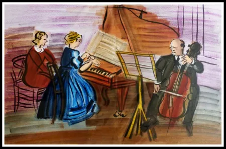 Lithograph Dufy - CONCERT DES ANGES III