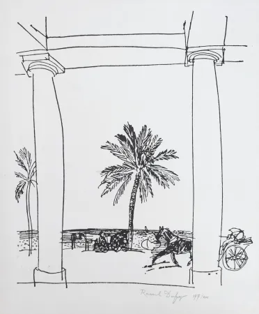 Lithograph Dufy - La Palais de la Méditerranée