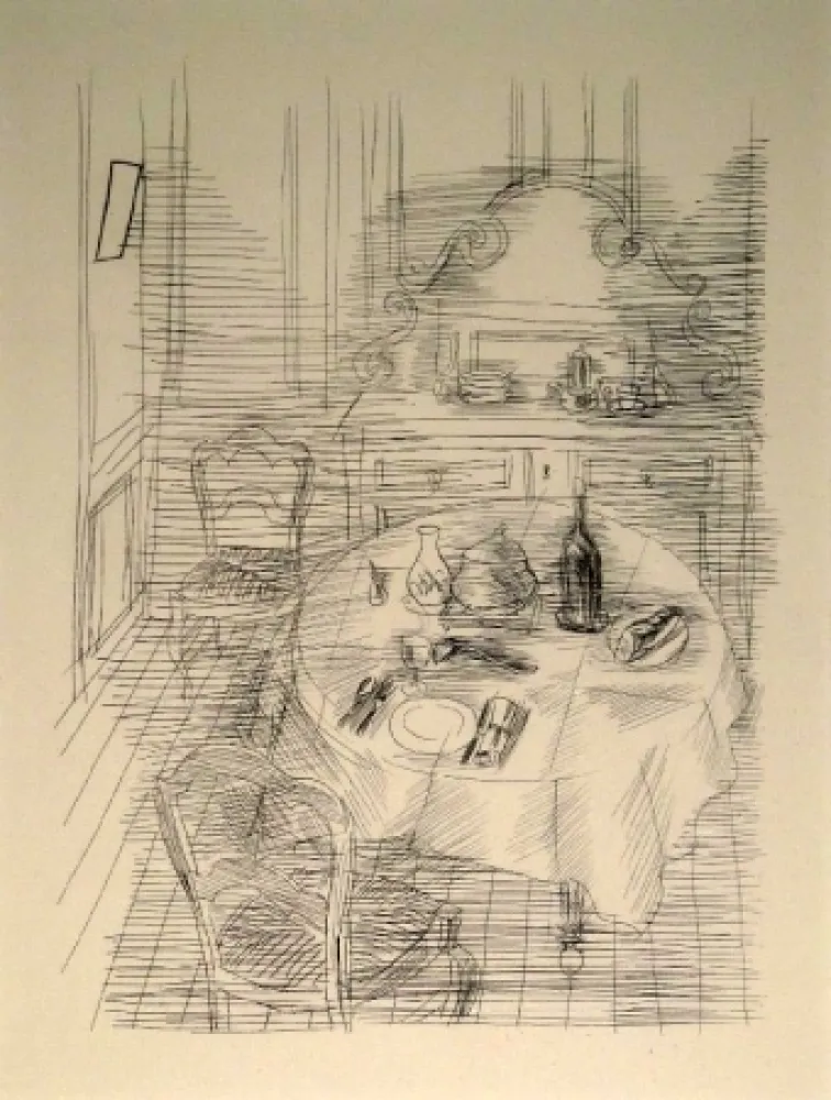 Etching Dufy - La Salle à manger