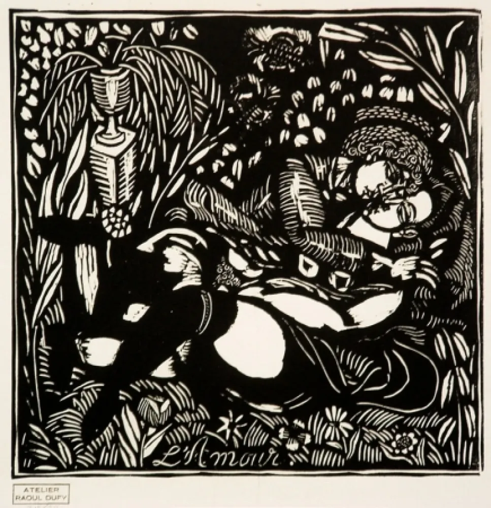 Woodcut Dufy - L'Amour