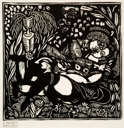 Woodcut Dufy - L'Amour