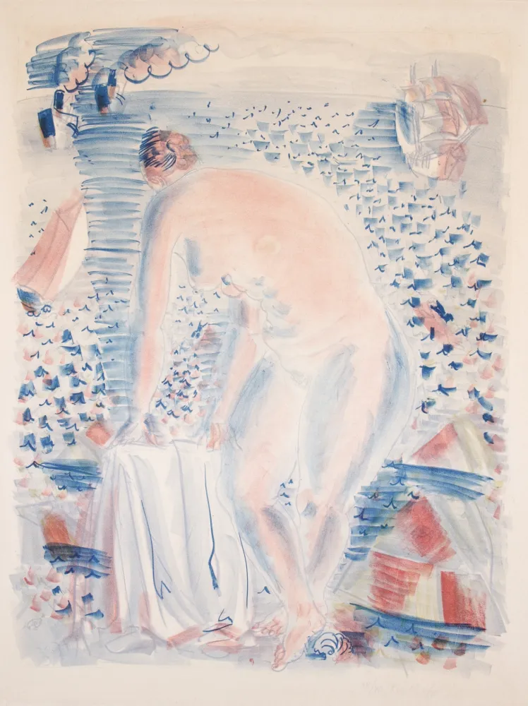 Lithograph Dufy -  Le grande Baigneuse (The large Bather)