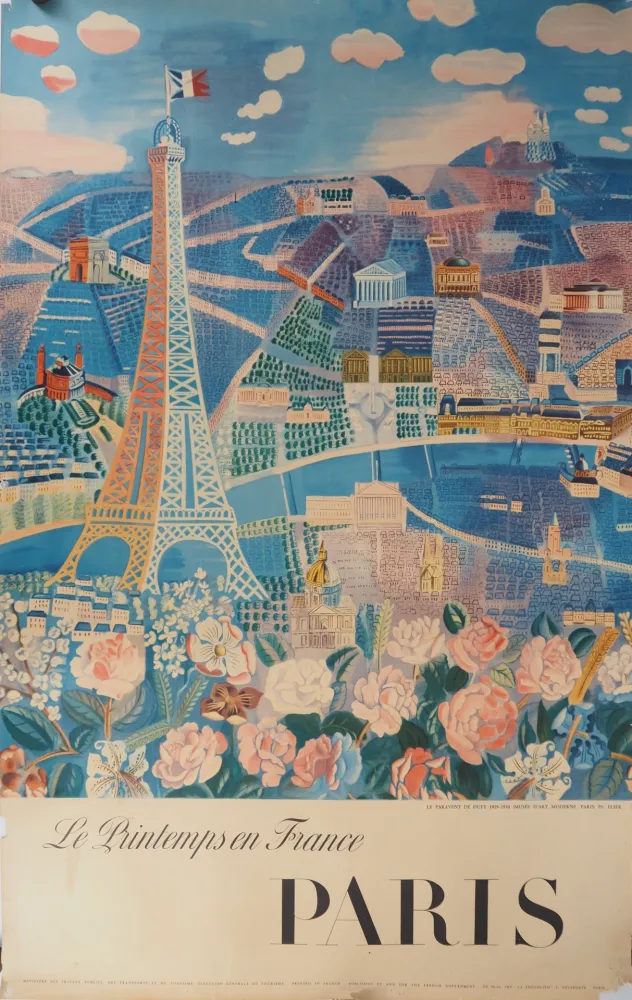 Lithograph Dufy - Le printemps en France, Paris