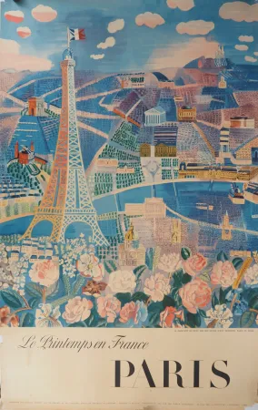 Lithograph Dufy - Le printemps en France, Paris