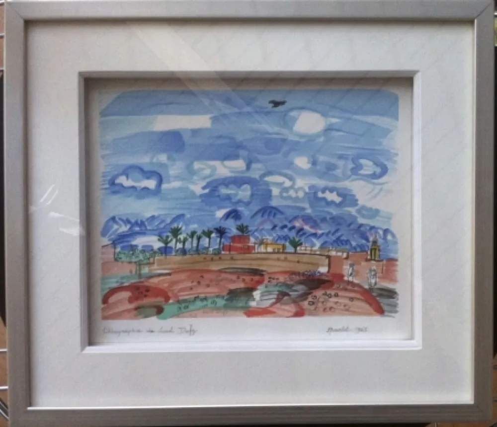 Lithograph Dufy - Marrakech