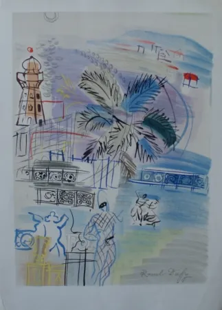 Lithograph Dufy - Nice