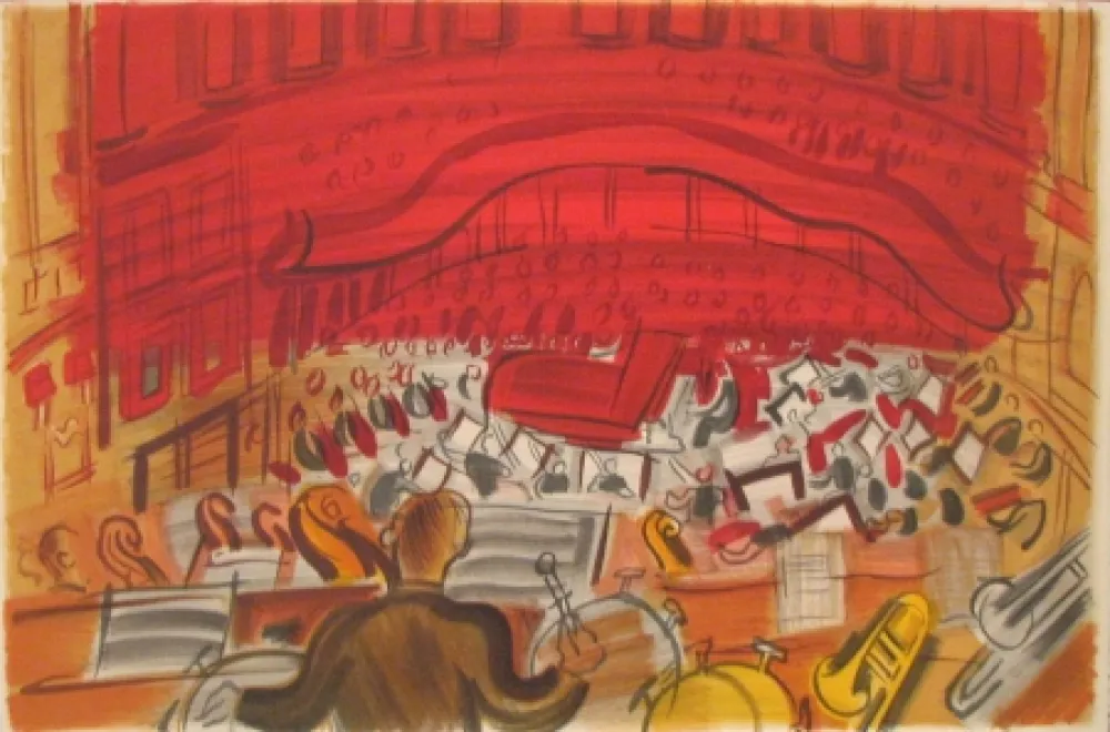 Lithograph Dufy - Orchestre