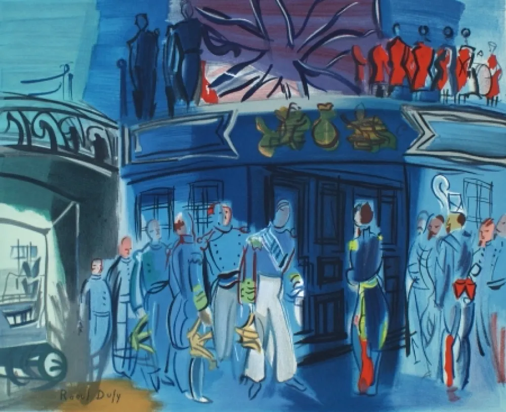 Lithograph Dufy - Reception d’in amiral Anglais sur un bateua Francais