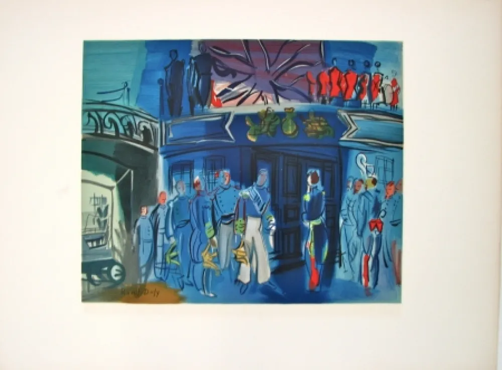 Lithograph Dufy - Réception d’un amiral anglais