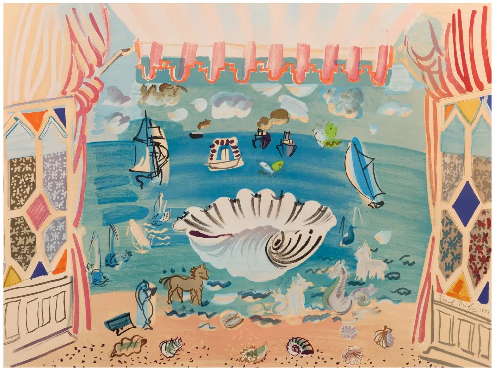 Lithograph Dufy - RIDEAU DE THEÂTRE POUR LE BALLET 