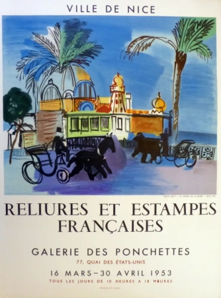 Lithograph Dufy - Ville de Nice