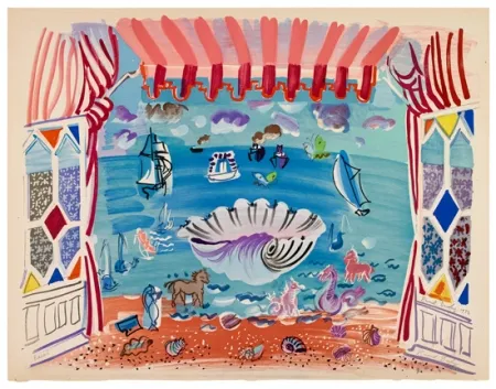 Lithograph Dufy - Vue de la fenetre