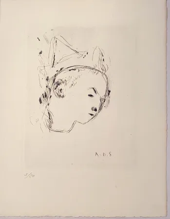 Etching Dunoyer De Segonzac - Le petit clown