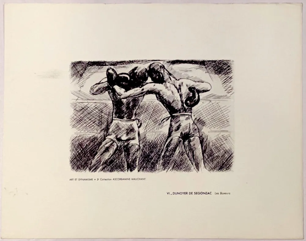 Etching Dunoyer De Segonzac - Les Boxeurs, ca.