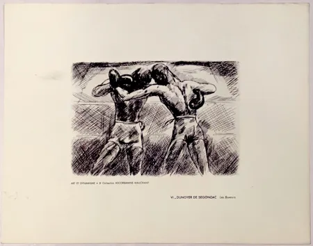 Etching Dunoyer De Segonzac - Les Boxeurs, ca.