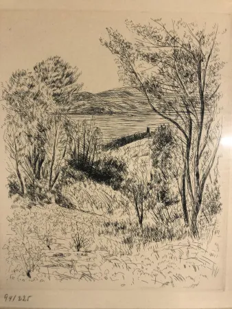 Etching Dunoyer De Segonzac - Paysage