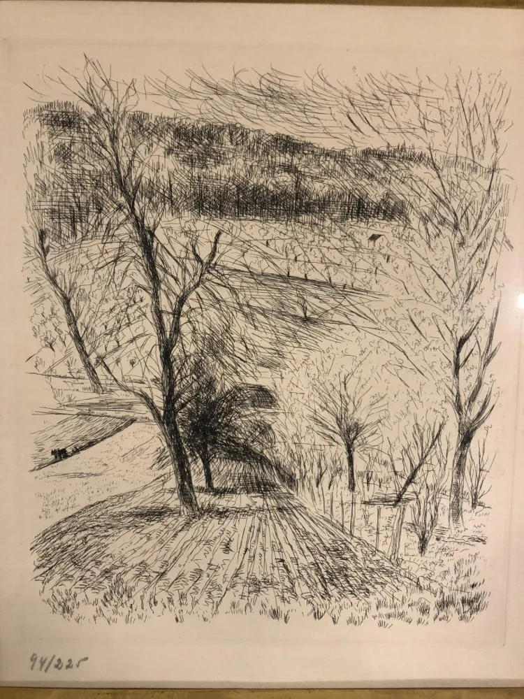 Etching Dunoyer De Segonzac - Paysage