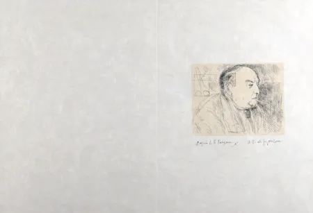 Lithograph Dunoyer De Segonzac - Portrait de Léon-Paul Fargue, 1964