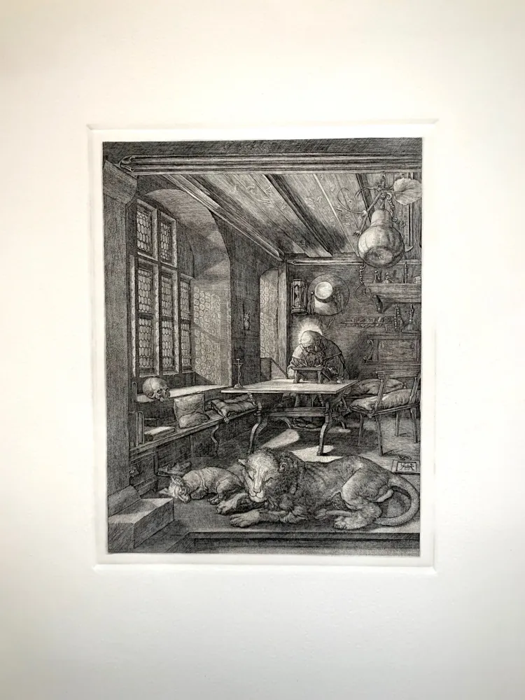 Etching Durer - Saint Jeronimus