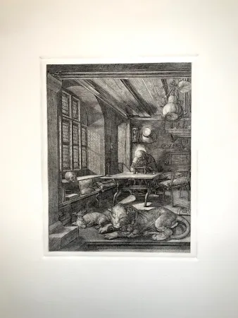 Etching Durer - Saint Jeronimus