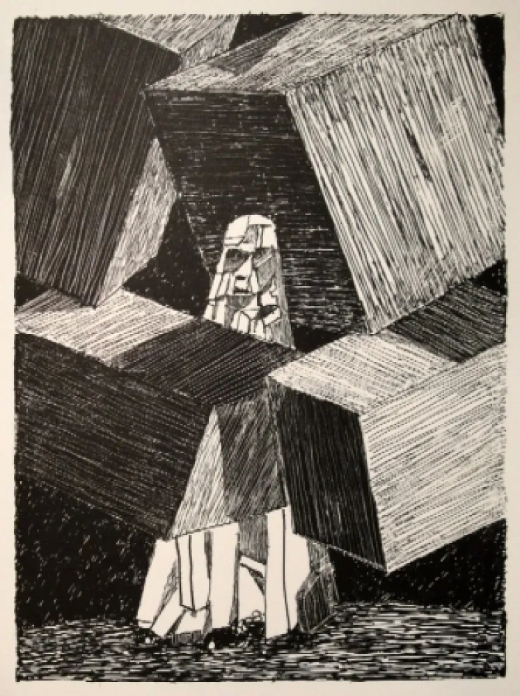 Lithograph Dürrenmatt - Selbstgespräch