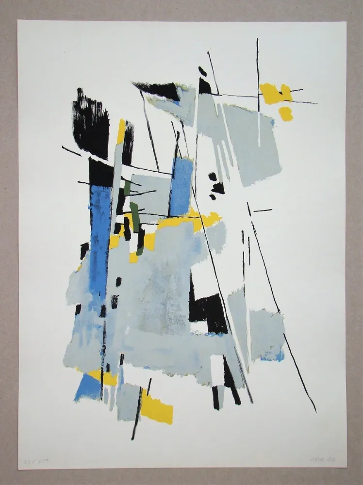Lithograph Eble - Gegenstandlose Komposition