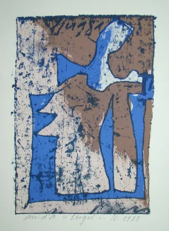 Woodcut Eggenschwiler - Engel