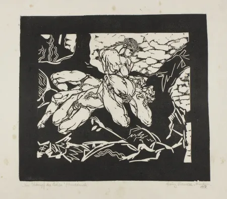 Woodcut Ehmsen - Ein Kampf der Seelen 