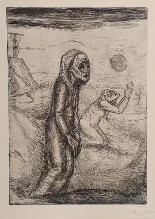 Etching Ehrlich - Wehklagende Frauen (Lamenting Women)