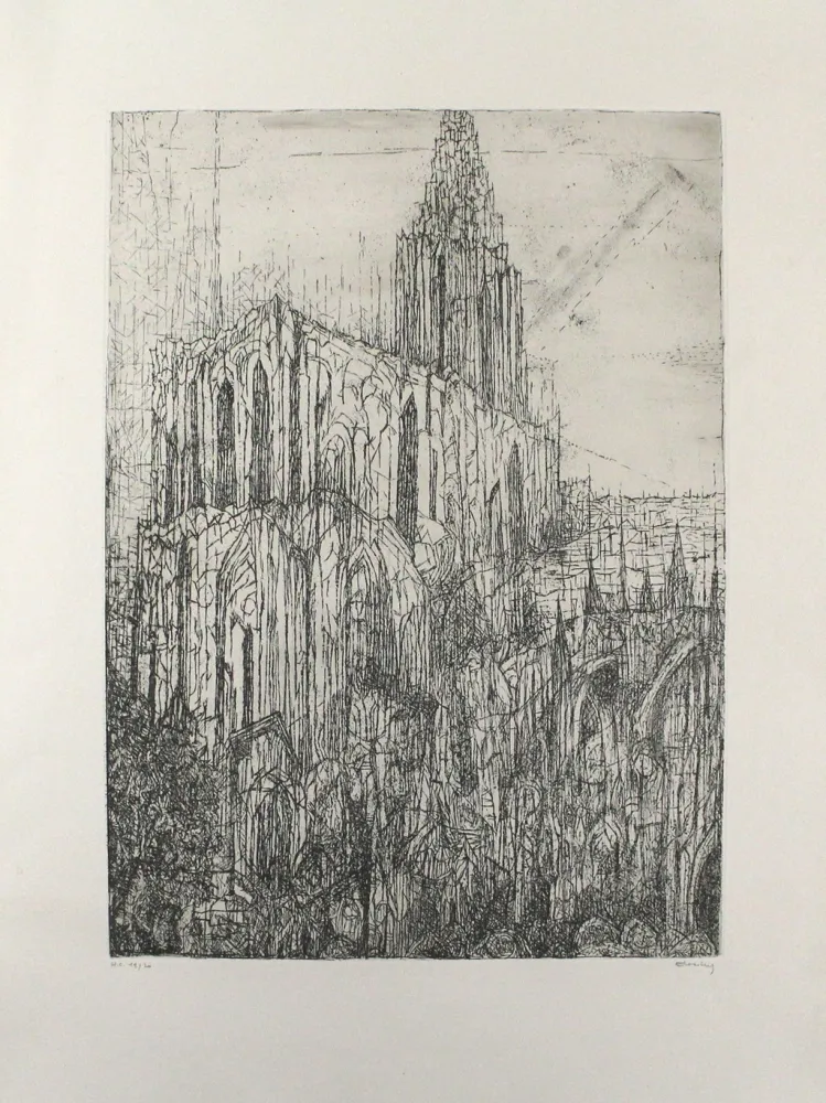 Etching Eliasberg - Strassburger Münster
