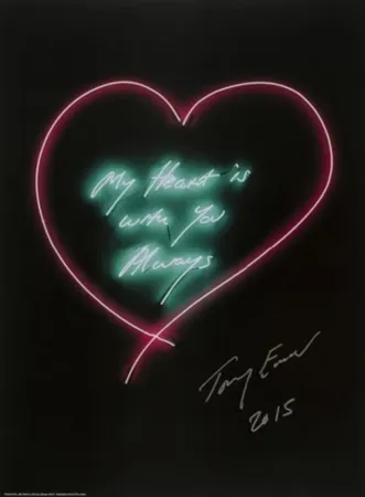 Lithograph Emin - Framed My Heart Is With You Always