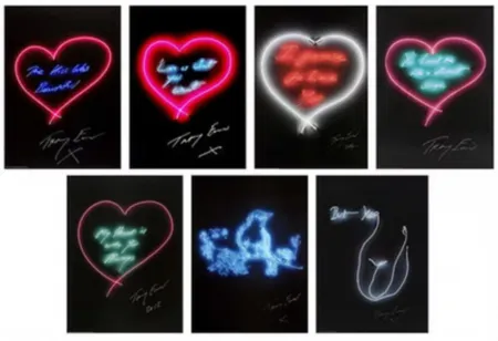 Lithograph Emin - Full Set of Hand-Signed Love Neon Posters