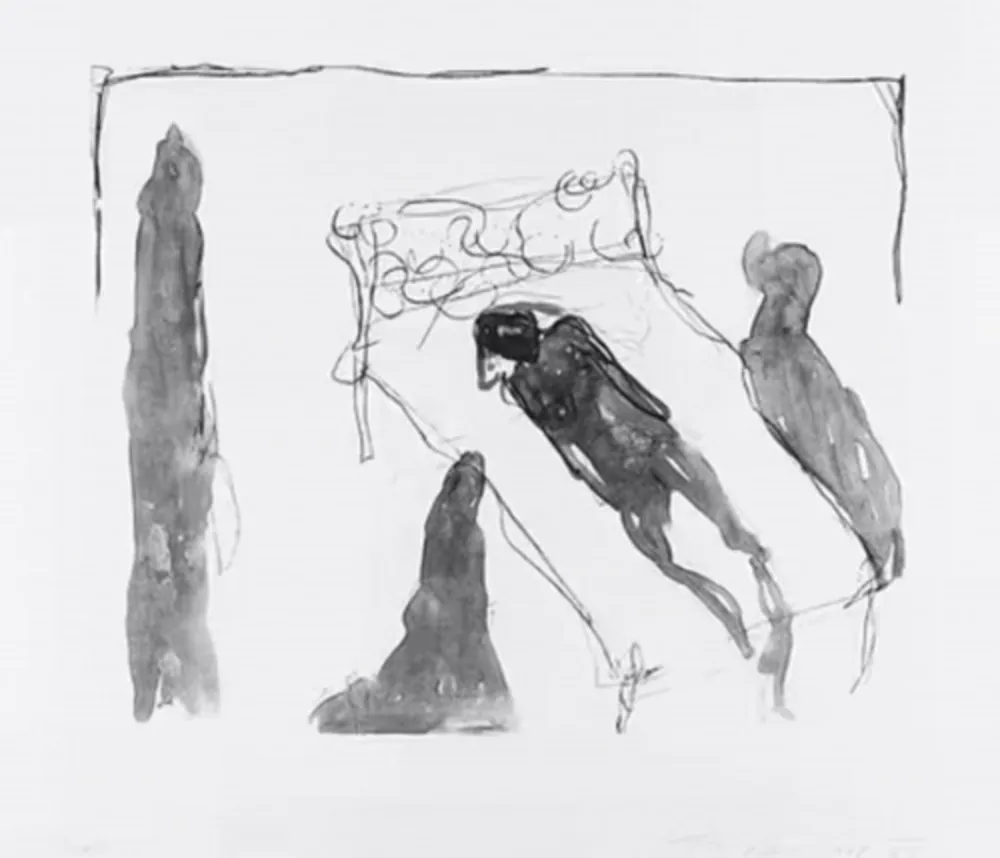 Lithograph Emin - She Watched